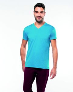 K3028 - T-shirt homme col en V à manches courtes en coton bio - Kariban