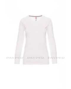 PINETA femme - T-shirt col rond à manches longues en coton - Payper