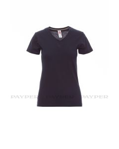 V NECK femme - T-shirt col en V à manches courtes en coton - Payper